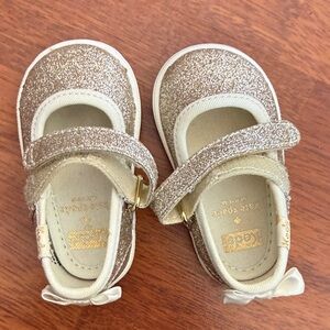 Keds Gold Glitter Dress Shoes for Kids